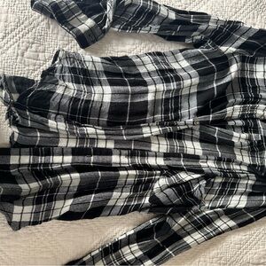 Signature8 Black and White Plaid Shirt